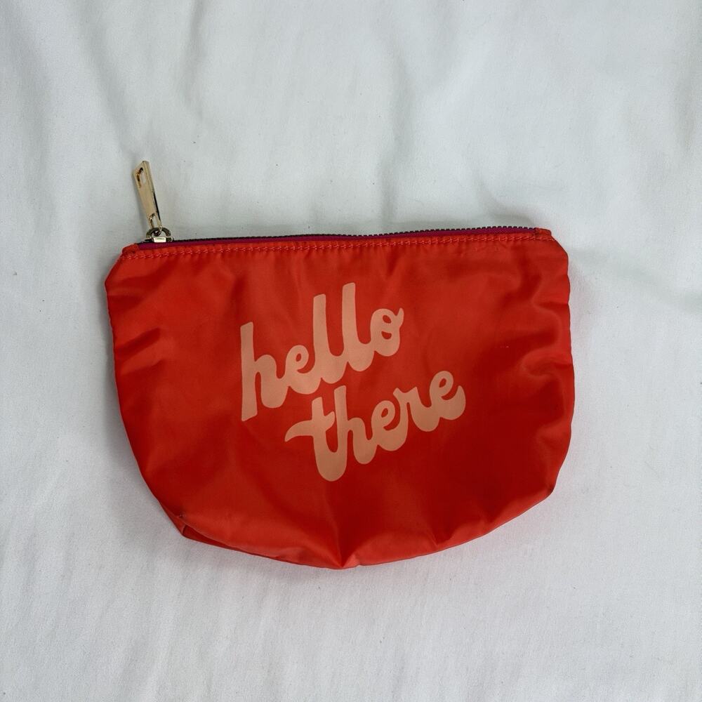 Tabitha Brown For Target Orange Pouch “Hello There”, cosmetics, school, travel